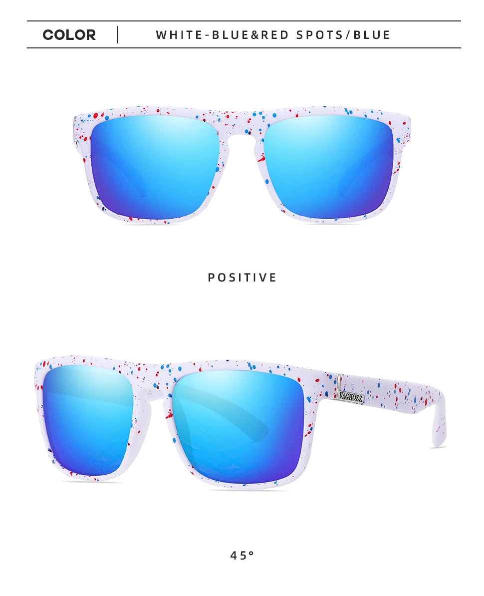 VAGHOZZ Brand Classic Sunglasses Men UV400 Fishing Sun Glasses Women Square Outdoor Male Sport Eyewear Driving Shades