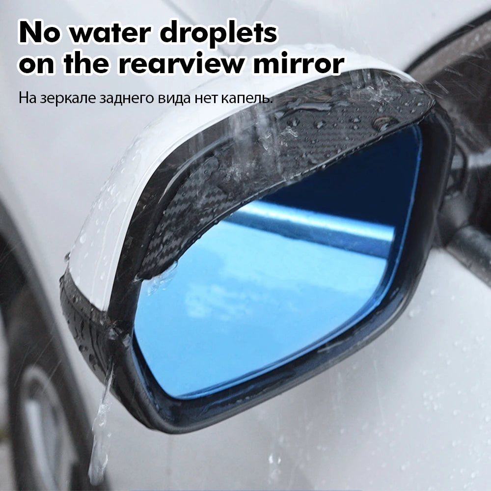 2PCS Car Rearview Mirror Rain Eyebrow Protector Clear Vision Cars Mirror Accessories for Rearview Mirror Sun Visor Shade Cover