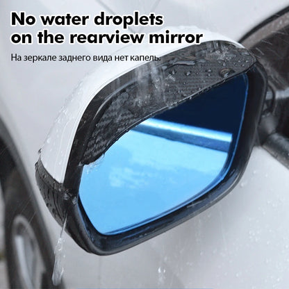 2PCS Car Rearview Mirror Rain Eyebrow Protector Clear Vision Cars Mirror Accessories for Rearview Mirror Sun Visor Shade Cover
