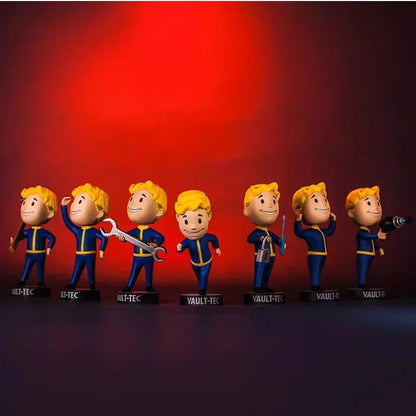 Bobblehead Cute Vault Boy Full Set Figure Toys Anime Action Figure Statue Collection Model Doll Room Ornament Toys Kids Gift