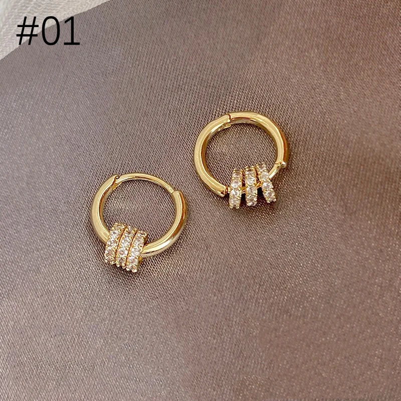 Shevalues Women Classic Earring Lady Gold Color Hoop Earring Girls Simple Style Small Ear Studs Jewelry Gifts New Ear Rings
