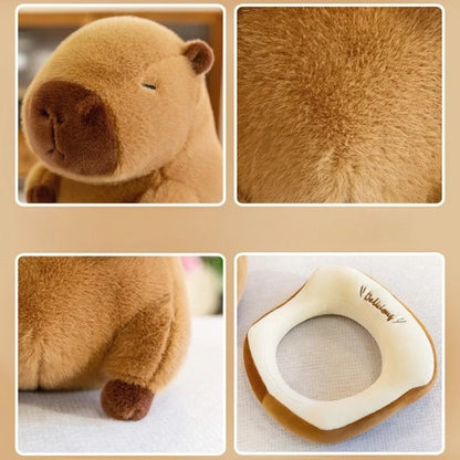 Capybara Plush Toy Stuffed Animal Soft Hugging Capybara Ornament Plush Toy Doll for Kids Adults Birthday Gift Home Decoration