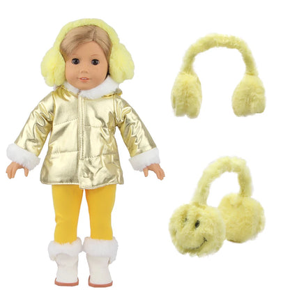 Doll Accessories Cute Mini Plush Ear Muffs For 18-inch American & OG Girl Dolls Warm Ear Muffs For 43cm Baby Newborn Dolls Toy