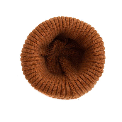 New Women Fashion Slouchy Winter Hats Various Wearing Method Reversible Beanie Hat Thick Knitted Hats