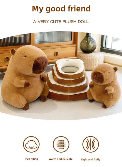 Capybara Plush Toy Stuffed Animal Soft Hugging Capybara Ornament Plush Toy Doll for Kids Adults Birthday Gift Home Decoration