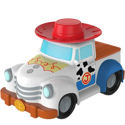 13cm Disney Pixar Toy Story Inertial Woody Buzz Pull Back Car Simulation Doll Children's Interest Training Development Toys