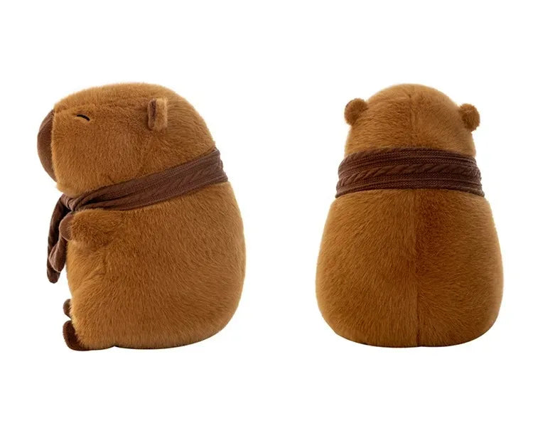 35CM Hot Plush Stuffed Doll Cute Scarf Pufferfish Plush Kawaii Animal Toy Children's Birthday Gift Capybara Doll Kids Toys