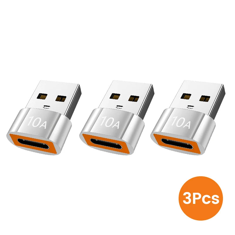 USB 3.0 10A USB A To USB C OTG Adapter Type C to USB Converter USB 3.0 Adapter For Xiaomi 12 MacBook USB To Type C OTG Connector