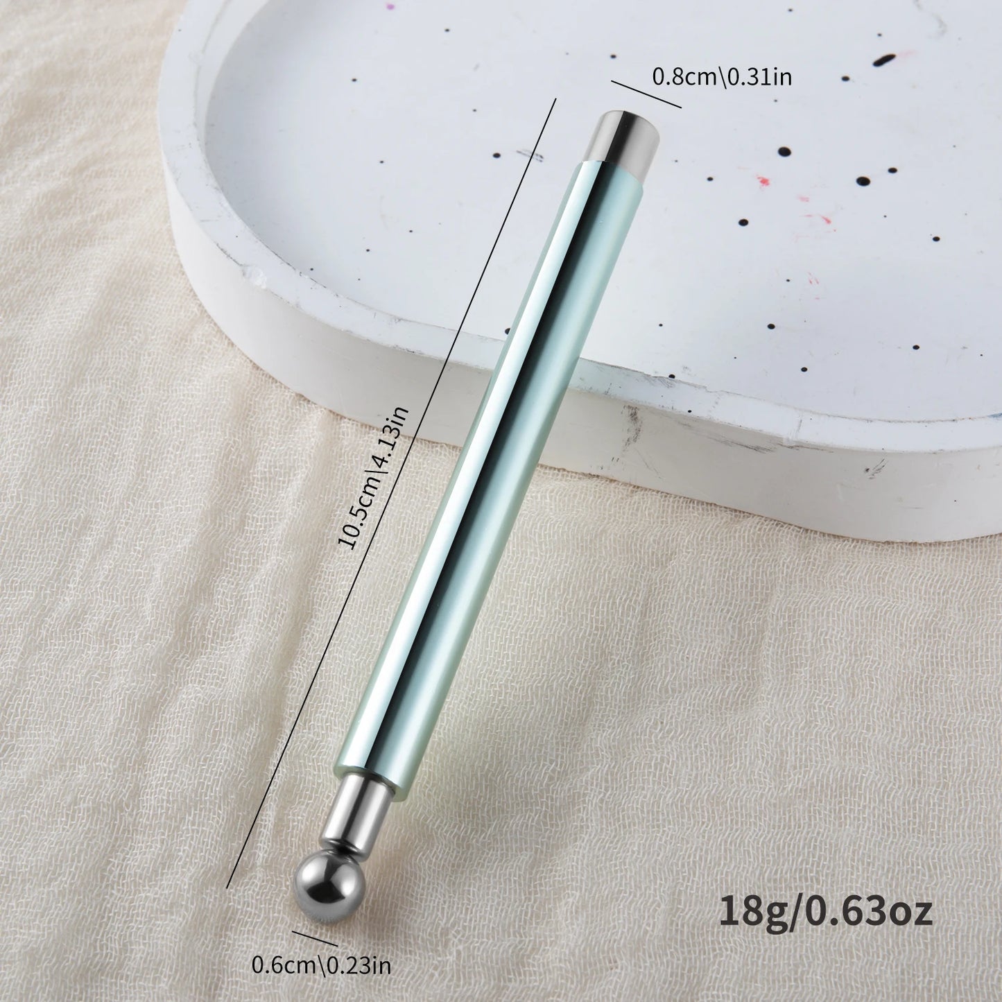 Cat Eye Nail Art Magnetic Tool Cylindrical Stick with Ball Magnet Manicure Accessory for Glass Bead Effects Fits UV Gel Polish