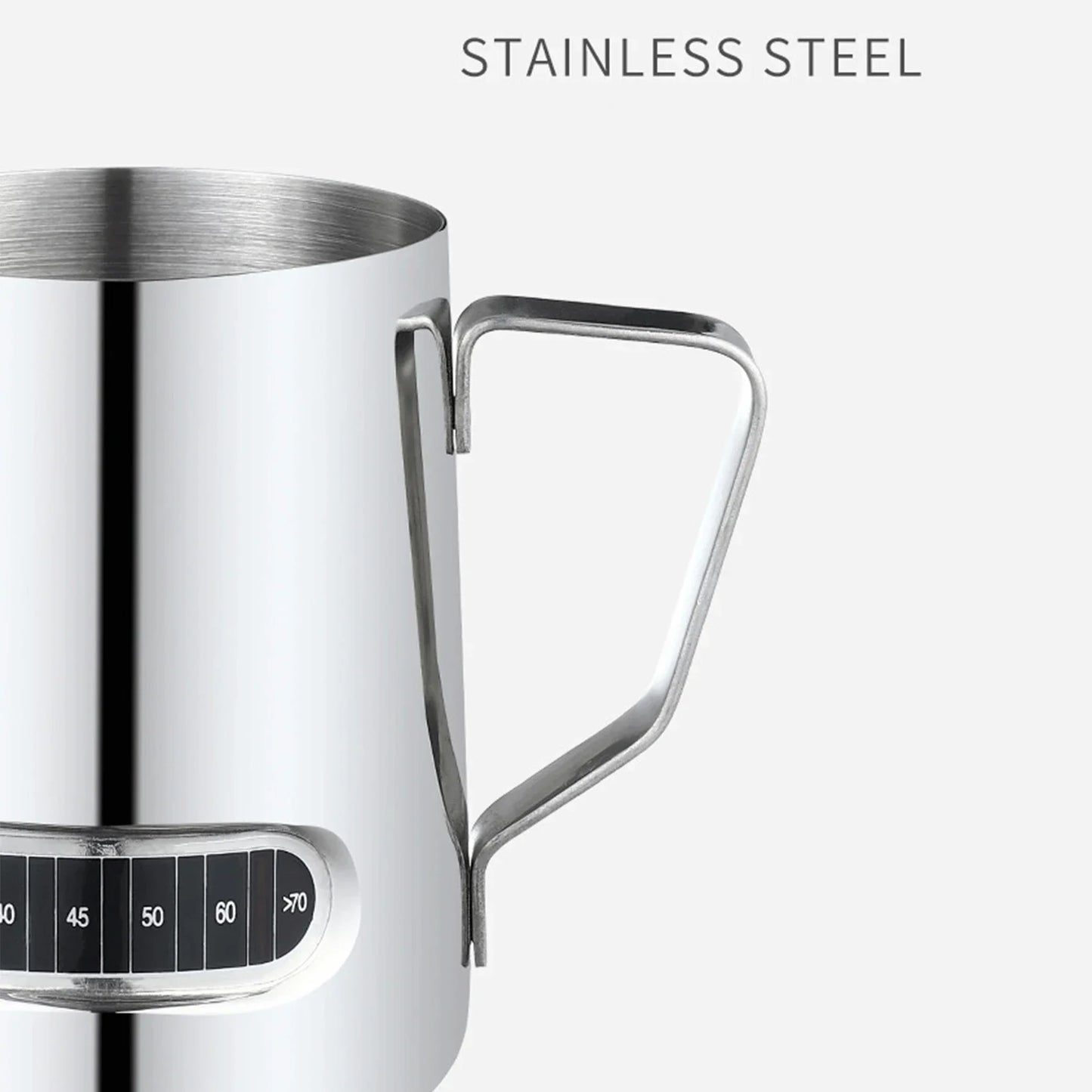 350mL Stainless Steel Milk Frothing Pitcher Temperature Display Milk Frother Pitcher Jug Cup for Latte Art Barista Kitchen