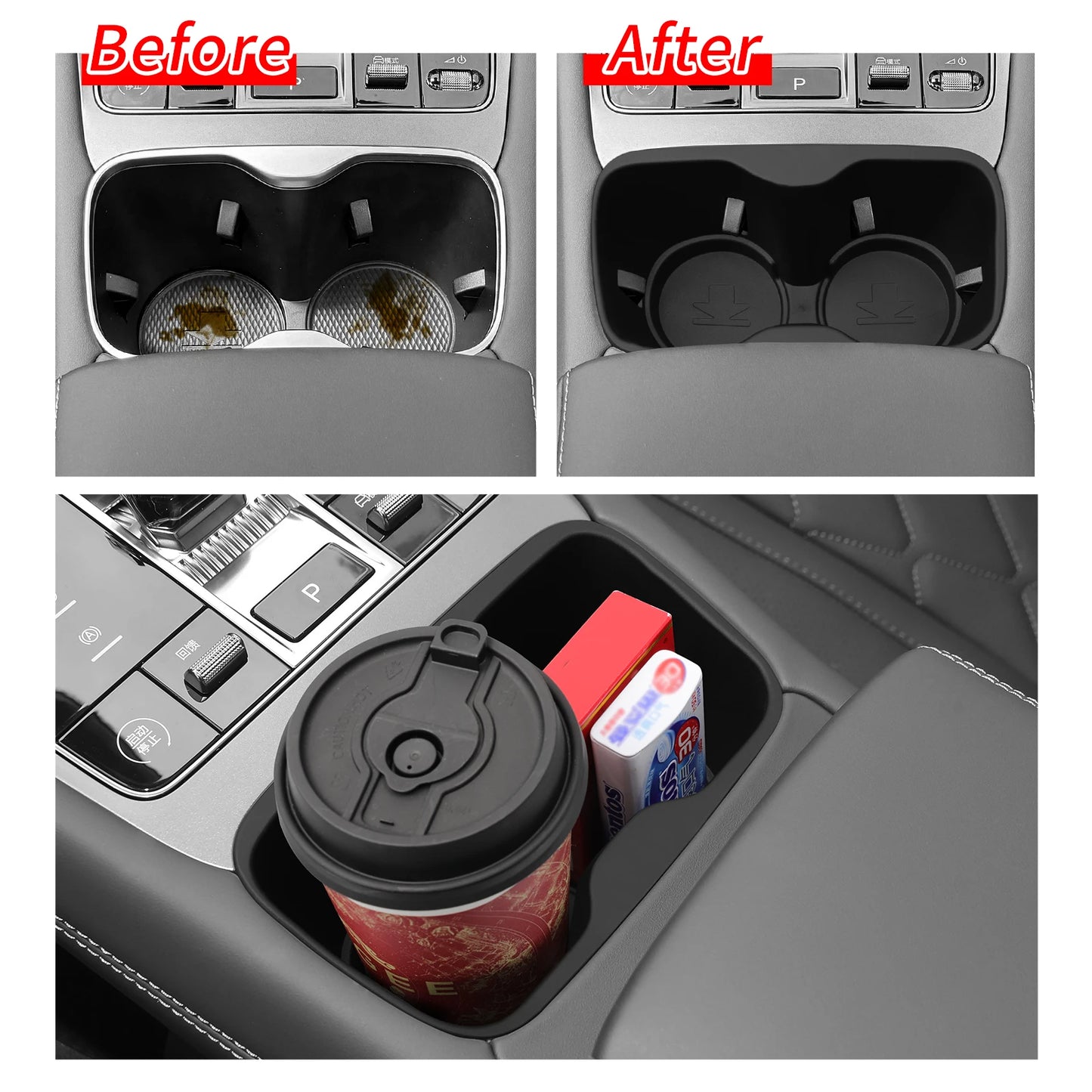for BYD Sealion 07 (not for 4WD) 2024-2025 Storage Box Car Tray Cup Box Anti-slip Pad Organizers Interior Accessories Tidying