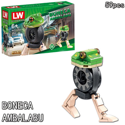 Tung Tung Sahur‌ Figure Block Toy Tralalero Tralala‌，LiriLi Larlla‌，‌Boneca Ambalam‌ Figure Toys Building Blocks Gift Blind Box