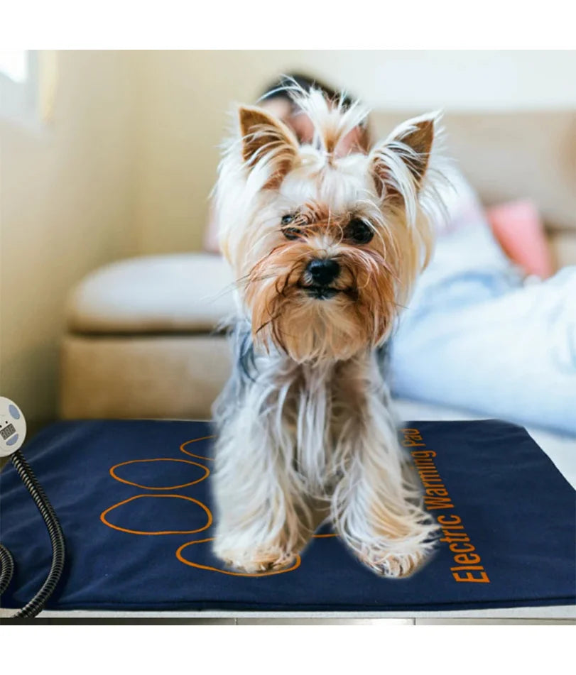 45×60cm Pet Electric Heating Pad Blanket Dog Cat Winter Warmer Pad Waterproof Adjustable Temperature Dog Mats US/UK/EU Plug