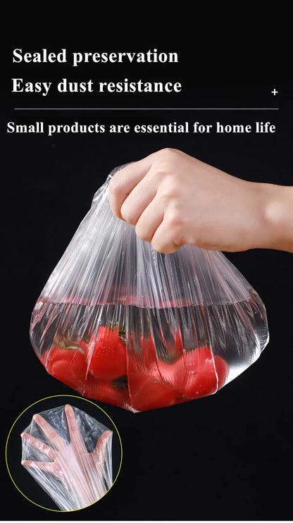 Reusable Disposable Food Cover Plastic Wrap Durable Elastic Food Lids For Bowls Elastic Plate Covers For Kitchen Food Saver Bag