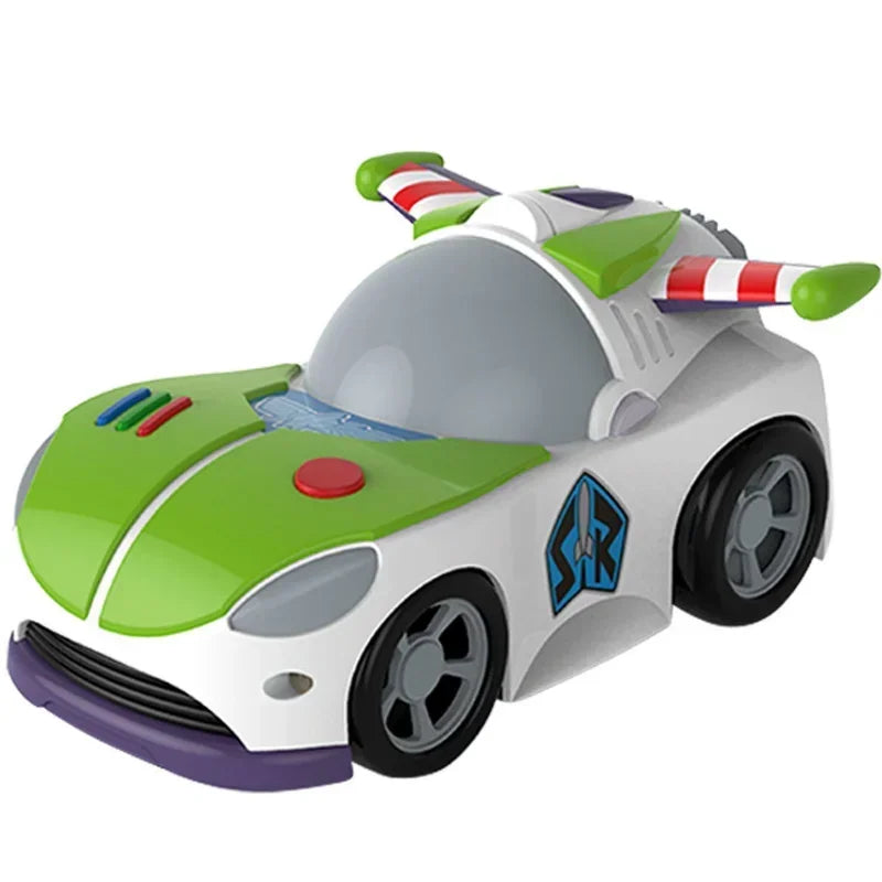 13cm Disney Pixar Toy Story Inertial Woody Buzz Pull Back Car Simulation Doll Children's Interest Training Development Toys