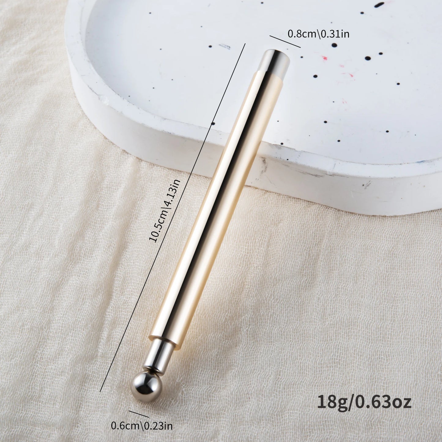 Cat Eye Nail Art Magnetic Tool Cylindrical Stick with Ball Magnet Manicure Accessory for Glass Bead Effects Fits UV Gel Polish