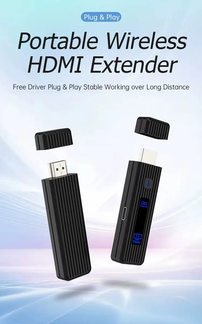 Wireless HDMI-Compatible Video Transmitter and Receiver Extender kit TV Stick Dongle Adapter For PC Camera Laptop To Monitor TV