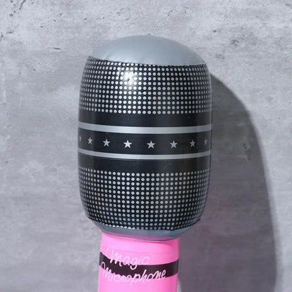 12Pcs Inflatable Microphones Blow Up Inflatable Microphone Props Toys for Musical Concert Themed Party Birthday Toys Decoration