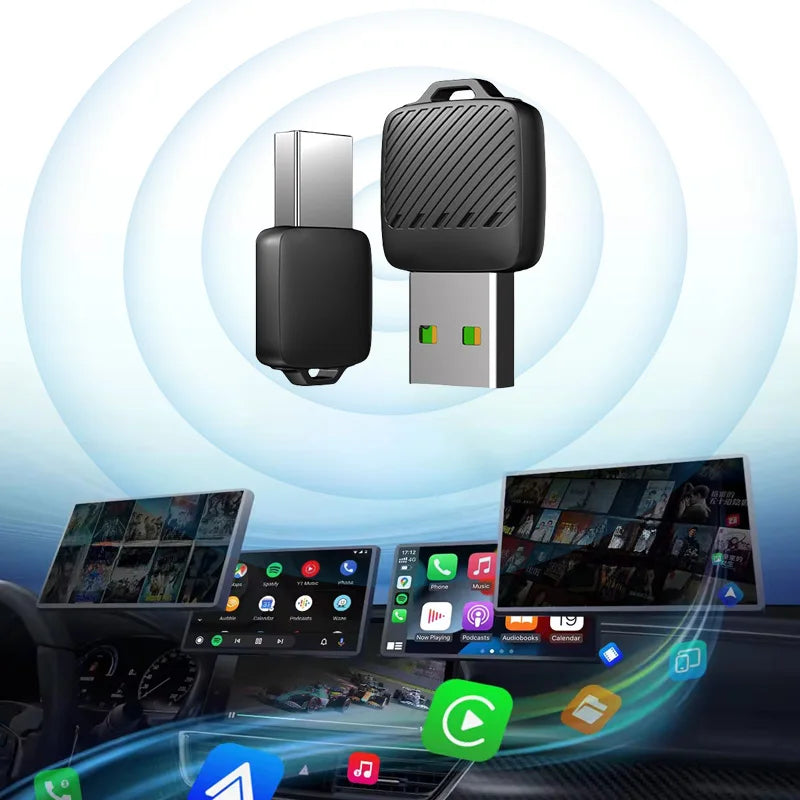 2 in 1 Wireless Android Auto Adapter Wireless CarPlay Dongle Car Intelligent Systems AI Smart Box For Car Wired CarPlay