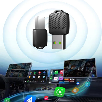 2 in 1 Wireless Android Auto Adapter Wireless CarPlay Dongle Car Intelligent Systems AI Smart Box For Car Wired CarPlay