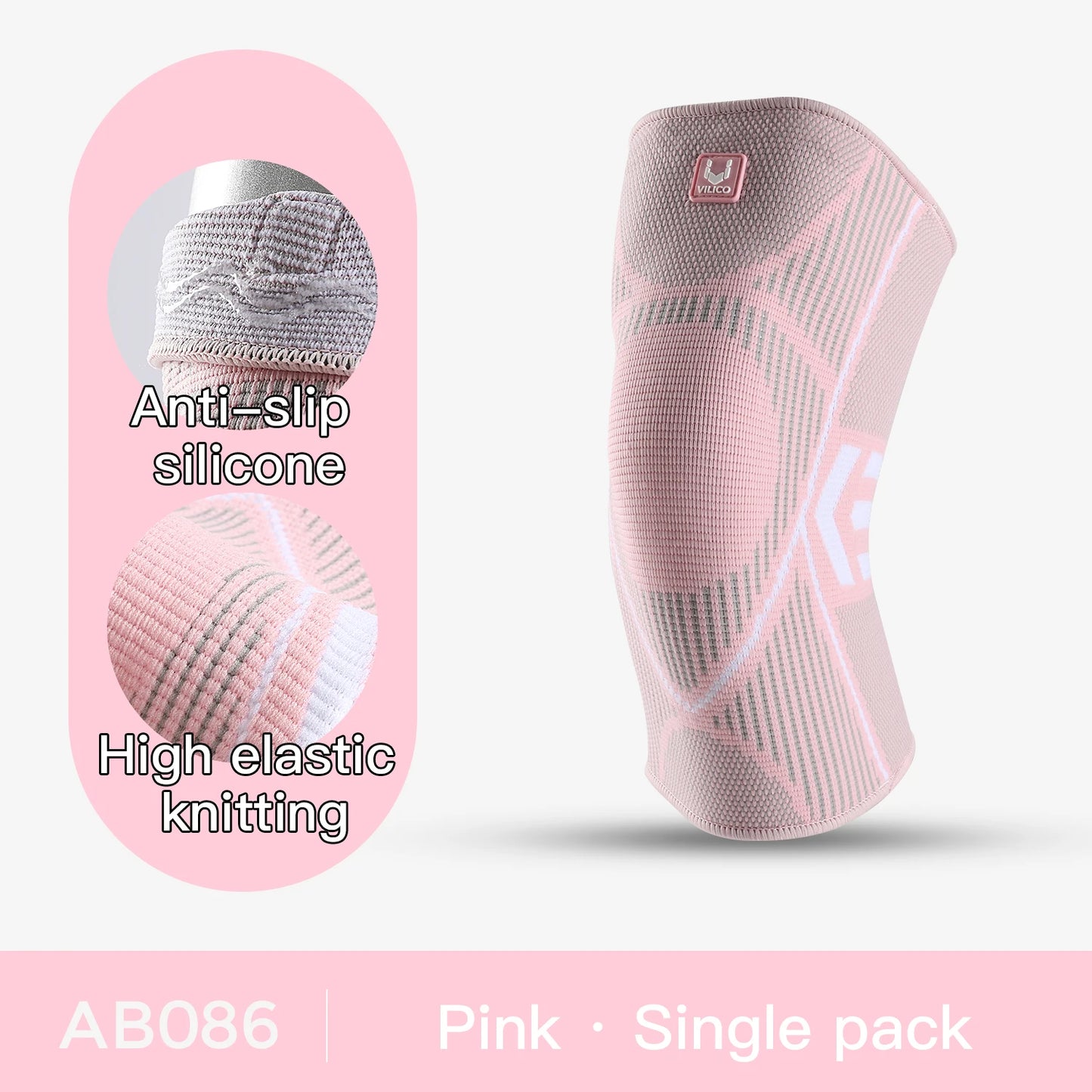 1 PC Professional Knee Support Compression Knee Sleeve Anti Slip Silicone Knee Braces for Knee Pain Meniscus Tear