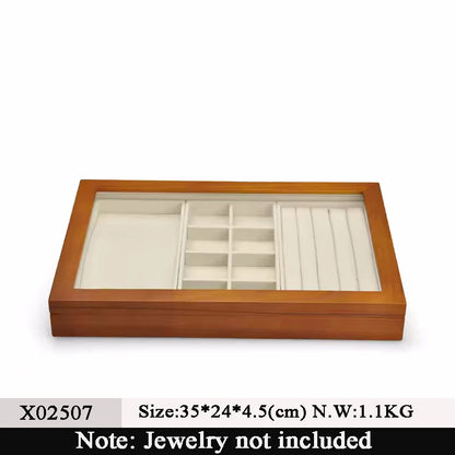 Oirlv wooden jewelry storage box Jewelry Storage Box Jewelry Necklace Pendant Ring Storage Display Box