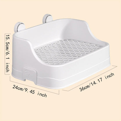 Large Capacity Rabbits Litter Box Rectangular Bunny Potty Corner for Guinea Pigs Chinchillas Small Pet Cleanging Tools