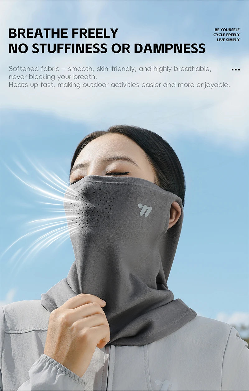 WEST BIKING Thermal Cycling Mask Winter Windproof Breathable Ear-hanging Mask Skiing Climbing Scarf Warm Balaclava Sports Gear