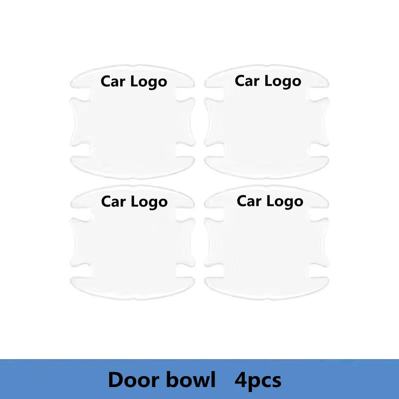 Car Door Handle Bowl Scratch Protector Universal Invisible Stickers Rearview Mirror Protection Strip For Car Accessories