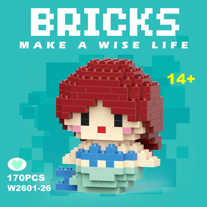 Disney 108 style Stitch LinaBell StellaLou Building Blocks Princess Cartoon Figrues Bricks Children's Assembly Toys Model Gift