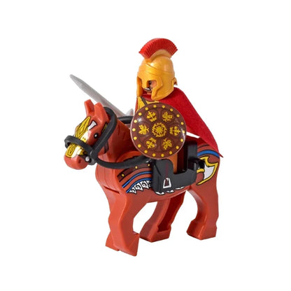 Medieval Knight Figure Building Blocks Roman Rohan Temple Soldier Infantry Commander Mount War Horse Wolf Orc Boy Toy Gift S009