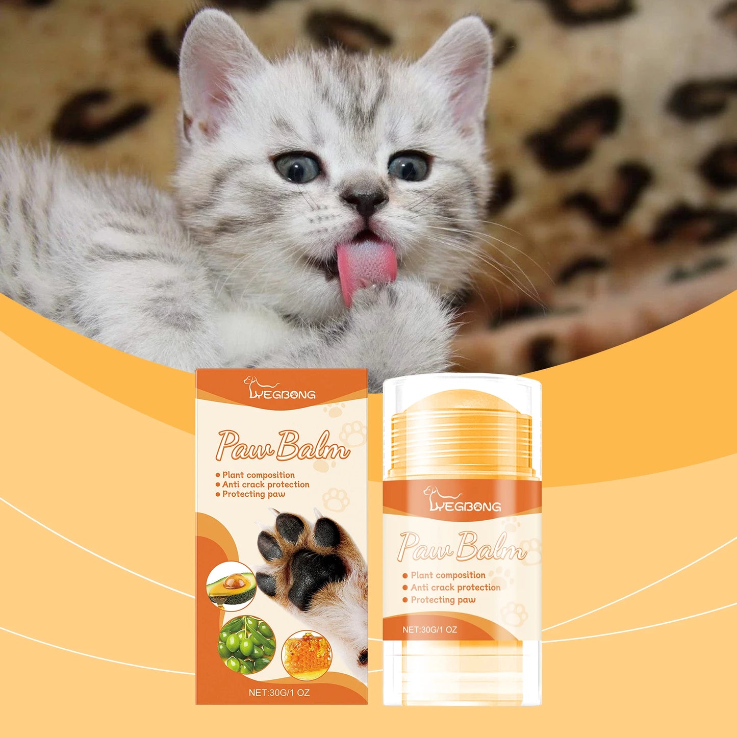 YEGBONG Paw Balm Moisturizing Care for Cat and Dog Claws and Feet, Moisturizing and Nourishing Pet Claws Dog cream for Paws
