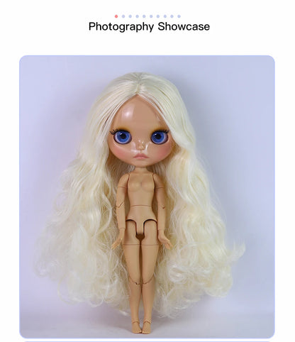 ICY DBS Blyth Doll 1/6 Joint 30cm Brown Skin Glossy Face Toothed Mouth Girl Doll BJD Toy Gift