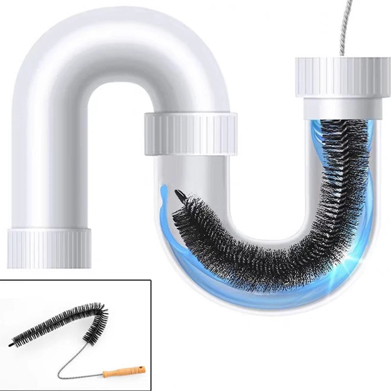Flexible Dryer Vent Brush with Wood Handle for Removing Lint Refrigerator Coil Corner Gaps Cleaning Brush Bathroom Kitchen Clean
