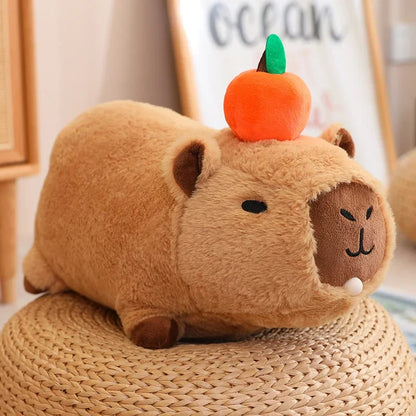 Capybara Plush Toy Simulation Capibara Cosplay Unicorn Dinosaur Dress Boba Bread Fruit Food Decor Birds Bubble Stuffed Animals