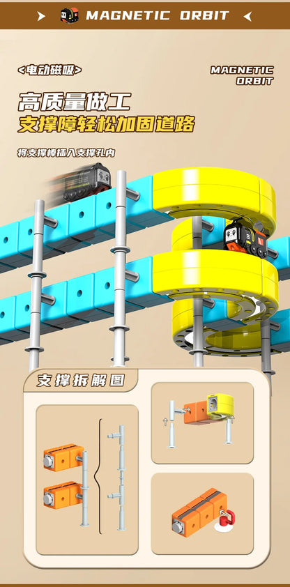 Sell Well Children'S Anti-Gravity Magnetic Attraction Track Train Changeable Magnetic Magic Rail Car Electric Train Toy