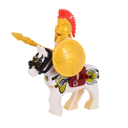 Medieval Knight Figure Building Blocks Roman Rohan Temple Soldier Infantry Commander Mount War Horse Wolf Orc Boy Toy Gift S009