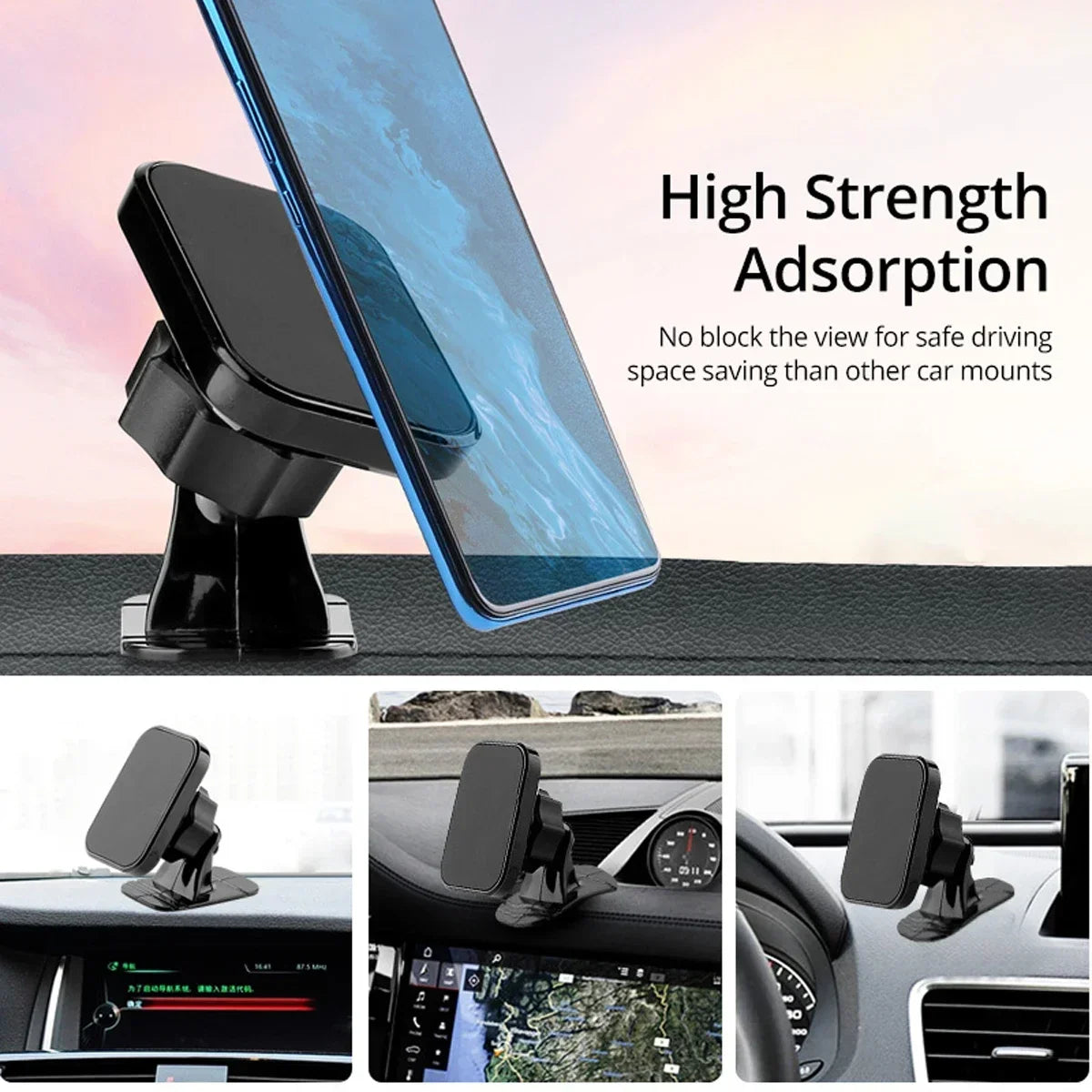 Magnetic Car Phone Holder Car Air Vent Phone Mount Universal Dashboard Magnet Cell Phone Holder Stand for iPhone Samsung Xiaomi