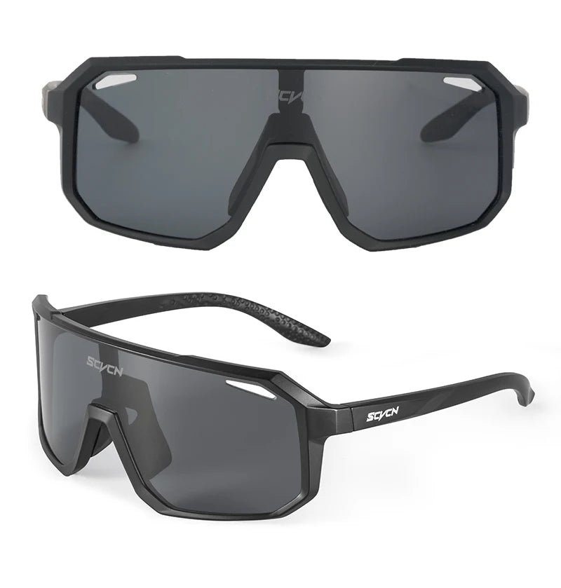 SCVCN New Cycling Glasses Bike Sunglasses Men UV400 Eyewear Outdoor Sports MTB Goggles Bicycle Women Riding Hiking Sunglasses