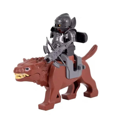 Medieval Knight Figure Building Blocks Roman Rohan Temple Soldier Infantry Commander Mount War Horse Wolf Orc Boy Toy Gift S009