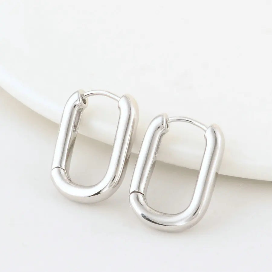 4PCS 16MM 18MM 20MM 14K Gold Color Brass Oval Earrings Hoops High Quality Jewelry Making Supplies Diy Findings Accessories