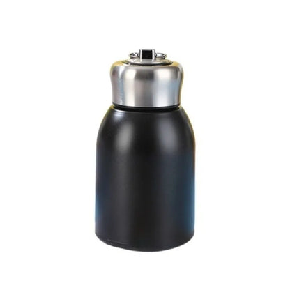Mini Chubby Big Belly Cup Stainless Steel Thermos Cup Portable Carrying Ring 300ml Vacuum Flask Insulated Hot Water Bottle