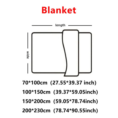 1pc Throw Blanket for Bed - 250GSM Soft & Warm Fluffy Blanket, Decorative Striped Blankets for Winter  Nap / Sleep