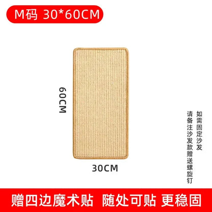 Scratcher Sisal Hemp Board Wall Pad Furniture Protective Scratching Post For Cat Paw Training