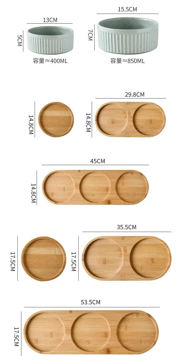 Cat Bowl Cat Food Bowl Ceramic Pet Food Water Feeder Small and Medium-sized Dogs Protection Spine Protection Rollover Prevention