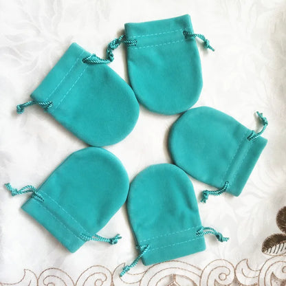 50Pcs High Quality  Charms Earrings Jewelry Packaging Bags Wedding Drawstring Velvet Pouches Gift Bag