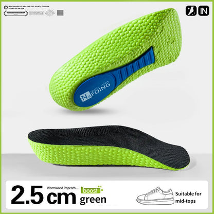 Memory Foam Height Increase Insoles for Men Women Shoes Flat Feet Arch Support Orthopedic Insoles Sneakers Heel Lift Care Insole