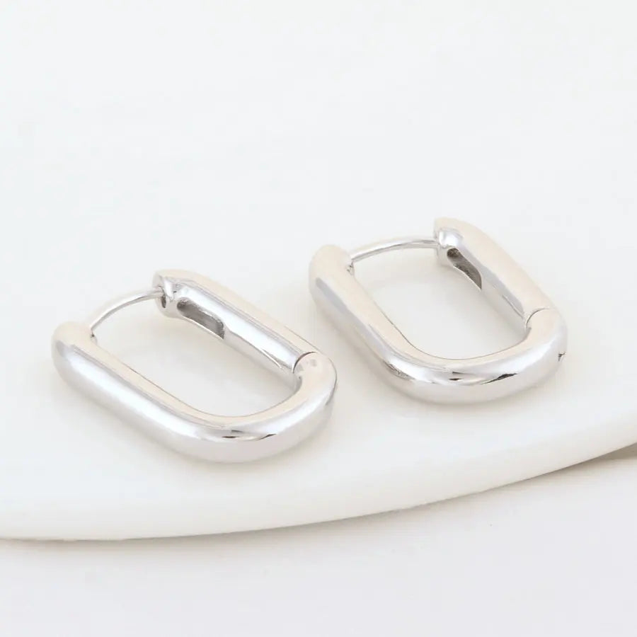 4PCS 16MM 18MM 20MM 14K Gold Color Brass Oval Earrings Hoops High Quality Jewelry Making Supplies Diy Findings Accessories