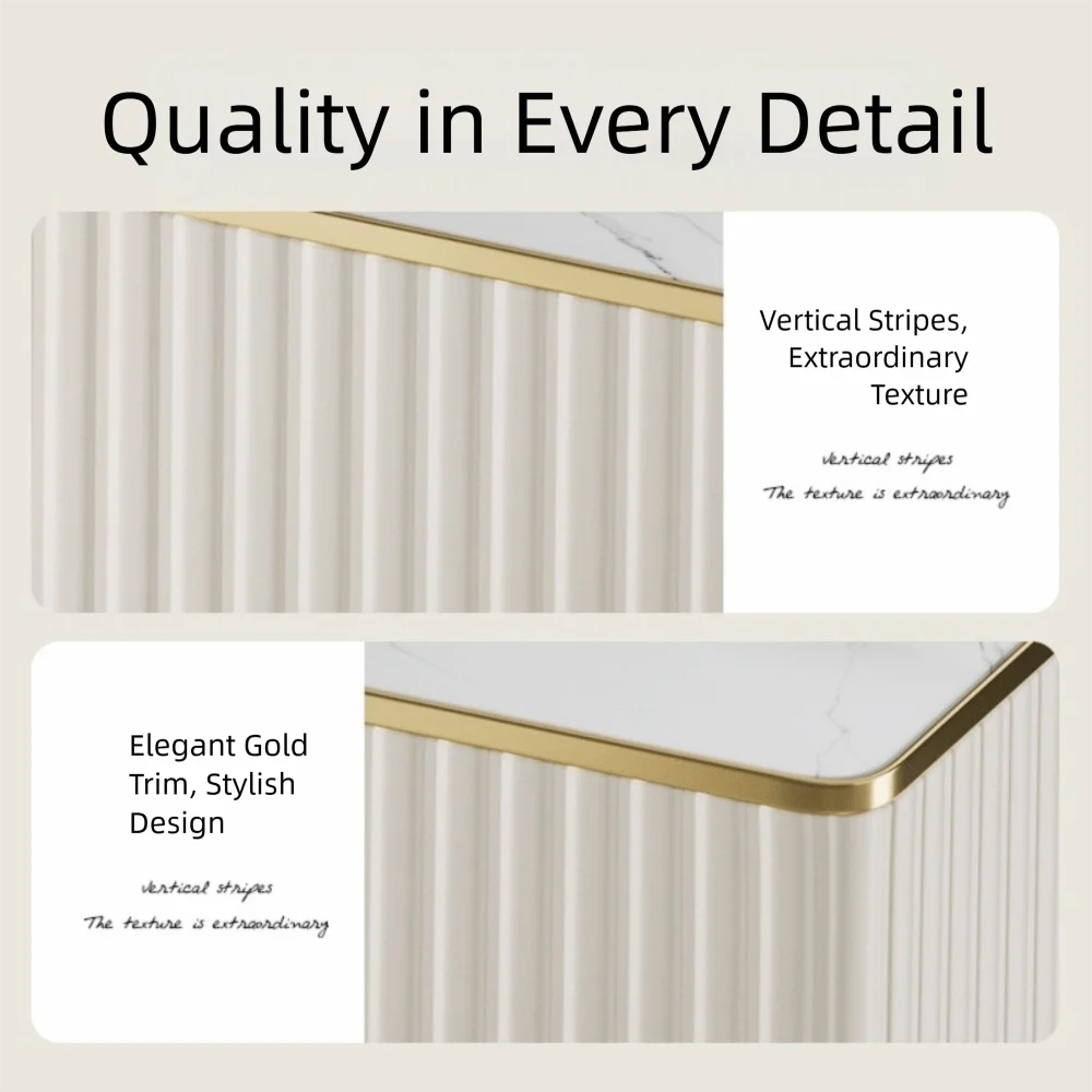 Vertical Pattern Leather Tissue Box Light Luxury Ornament Napkin Holder European Style High-end Paper Storage Container