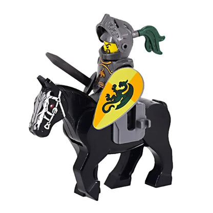 Medieval Knight Figure Building Blocks Roman Rohan Temple Soldier Infantry Commander Mount War Horse Wolf Orc Boy Toy Gift S009